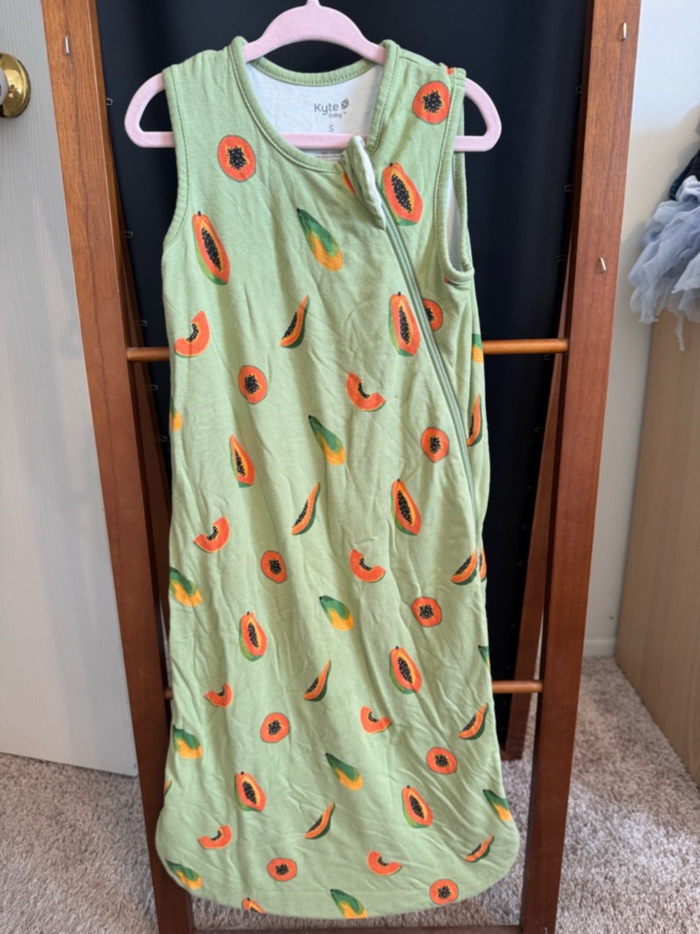 Kyte Baby Bamboo Sleep Bag Papaya Print 0.5 Tog Size Small